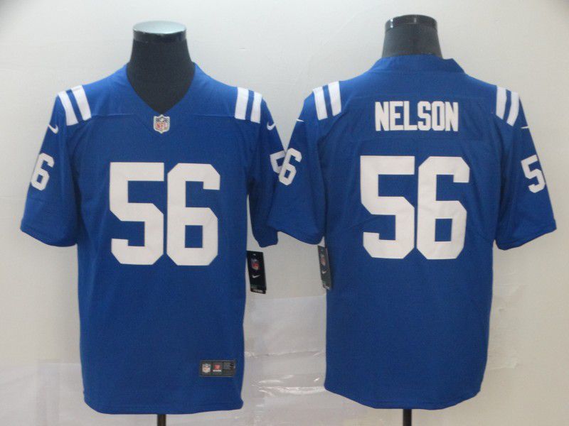 Men Indianapolis Colts #56 Nelson Blue Nike Vapor Untouchable Limited NFL Jersey